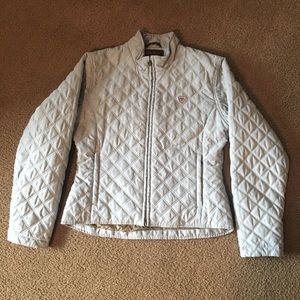 Powder Blue Ariat Medium Weight Quilted Jacket.